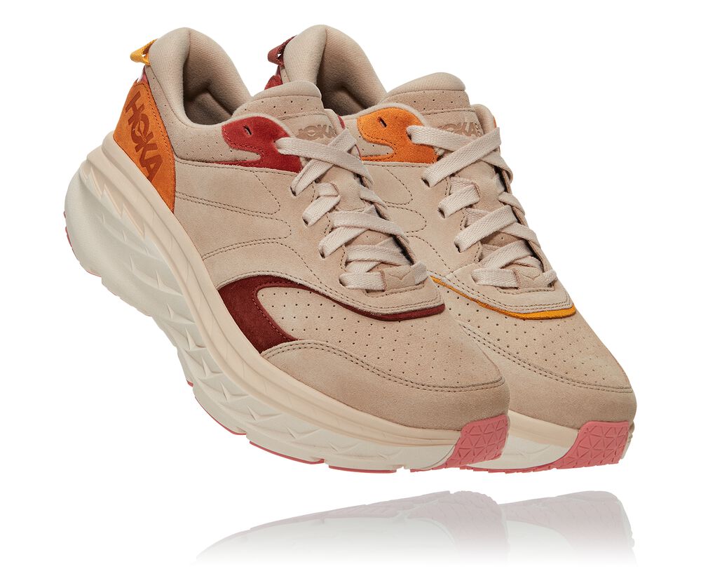 Hoka One One Bondi L Suede Promenadskor All Gender LjusBruna - SE-1723608